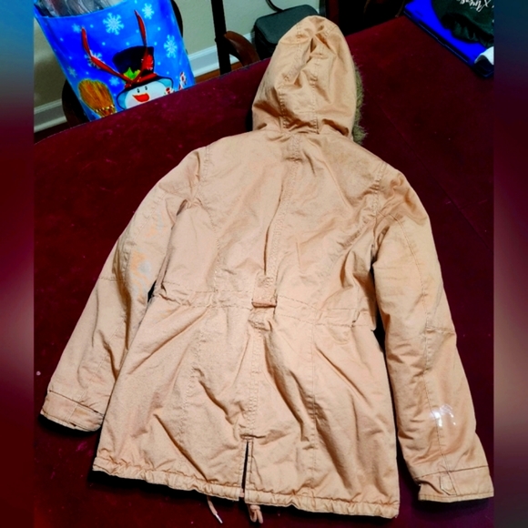 H&M Divided Women's Sherpa line Puffer Hoodie Jacket / coat Dusty rose color - Picture 11 of 11